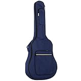 TRIXES Full-Size-Gitarrentasche mit Schultergurten, wasserdichtem gepolstertem Koffer, Bass, akustischer und klassischer Gitarren-Gigtasche, perfekt für unterwegs, Gitarrenzubehör Blau