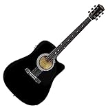 Fender SA-105CE, Dreadnought Cutaway, Elektro-Akustikgitarre, Schwarz