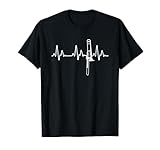 Posaunist Jazz Musikinstrument Geschenk Herzschlag Posaune T-Shirt