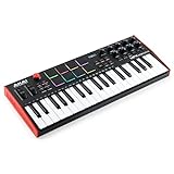 AKAI Professional MPK Mini Plus - 37-Tasten USB MIDI Keyboard Controller mit 8 RGB MPC Pads, Drehreglern und Musikproduktionssoftware für PC und Mac