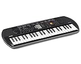 Casio SA-77 Mini-Keyboard mit 44 Tasten, schwarz orange