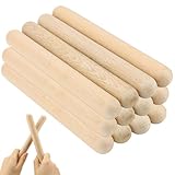 YIXNSW 12 Stück Rhythmusstöcke Klangholz Instrument Klangstäbe aus Holz Klanghölzer 20cm Klangholz Set Geeignet für Bands, Musikunterricht, Profis oder Anfänger aller Stilrichtungen