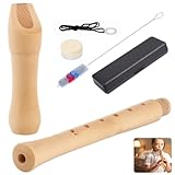 Wooden Blockflöte Soprano Recorder Instrument with Hard Case, Baroque Fingering C Key Britain-style Wooden Recorder, Recorder Instrument for Students Adults Beginners