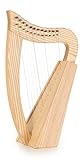 Classic Cantabile Keltische Harfe - Kompakte Celtic Harp aus Eschenholz - 12 Saiten - In C-Dur gestimmt - Inklusive Tasche und 2 Stimmschlüssel - Höhe: 51 cm