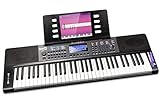 RockJam 61 Key Keyboard Piano with Pitch Bend, Power Supply, Sheet Music Stand, Piano Note Stickers & Simply Piano Lessons