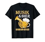 Musik und Bier - Musiker Tenorhorn Blasmusik T-Shirt