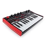 AKAI Professional MPK Mini Play MK3 - MIDI Keyboard Controller mit eingebautem Lautsprecher und Sounds, dynamische Klaviatur, MPC Pads und Software