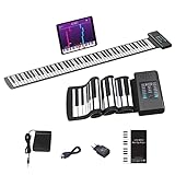 OYAYO Rollpiano 88 Tasten Roll Up Piano Keyboard Unterstützt MIDI mit 128 Tönen und Rhythmen, Rollklavier Flexibles Elektronisches Keyboard Klavier für Kinder Erwachsene Anfänger Geschenk