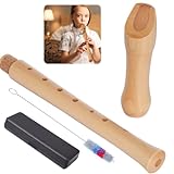 Blockflöte aus Holz, Sopran-Blockflöte, Instrument für Kinder, Erwachsene, Anfänger, C-Taste, Holzblockflöte im deutschen Stil, mit Hartschalenkoffer