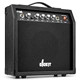 Max Gigkit - Gitarrenverstärker Mini 40 Watt, E Gitarre Verstärker, Guitar Amp, Kompakt, Tragbar mit Griff und Kopfhöhrer Anschluss, Audio Line in - Schwarz