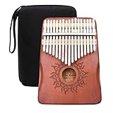 Kalimba Daumenklavier 17 Schlüssel - Kalimba Thumb Piano Instrument Finger Klavier Musikinstrument Geschenk mit Tragetasche für Kinder Anfänger