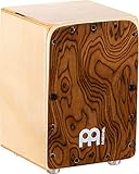 Meinl Percussion Mini Cajon Trommelkiste - Geschenkidee für Musizierende - Deko Geschenk für Kinder und Erwachsene - Schlagfläche Burl Wood (MC1BW)