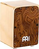 Meinl Percussion Mini Cajon Trommelkiste - Geschenkidee für Musizierende - Deko Geschenk für Kinder und Erwachsene - Schlagfläche Burl Wood (MC1BW)