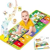 WEARXI Baby Spielzeug ab 1 Jahr Musikmatte, Kinderspielzeug ab 1 Jahr, Geschenk 1 Jahr Junge Mädchen, Geburtstag Mädchen Junge ab 2 3 4 Jahre, Weihnachts Geschenke für Mädchen, Tanzmat Klaviermatte