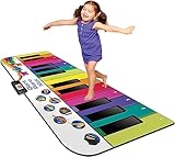 N-Gear Riesen Klaviermatte XXL : Tanzmatte Musikmatte Kids Piano und Musikbox Kinder in einem - Jungen & Mädchen Kinderspielzeug ab 4 Jahre - für drinnen & draußen, 10 eingebaute Lieder, 8 Instrumente