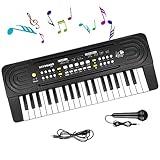 Keyboard Kinder, Klavier Kinder, Multifunktions Kinder Musikinstrumente Spielzeug, Elektronisches Klavier für Kinder mit Mikrofon, Tragbare Piano Keyboard Musikspielzeug für kids ab 3 4 5 6 jahre